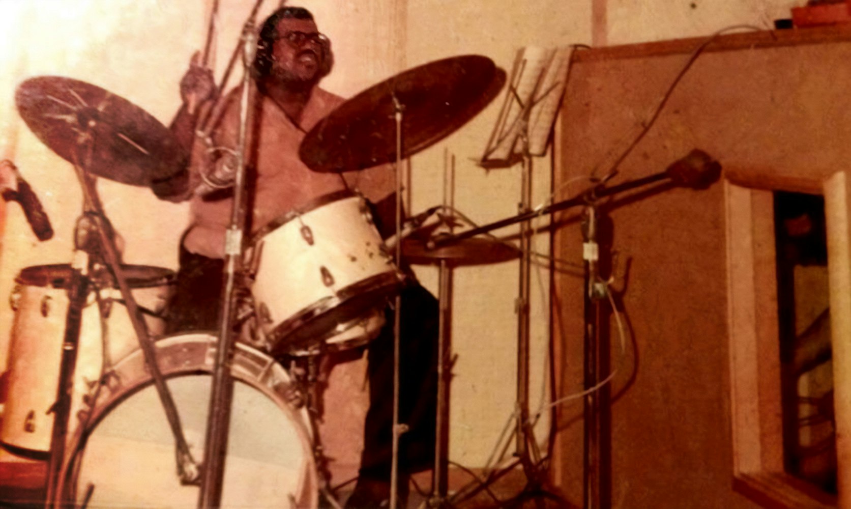 Funky drummer Herschel Dwellingham, circa 1972. Photo courtesy of Herschel Dwellingham.